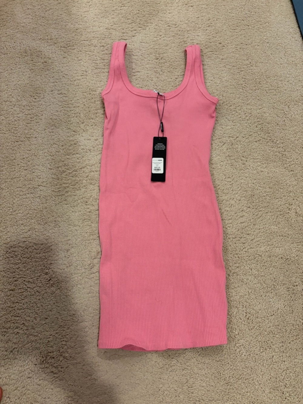 FashionNova Davina Double Scoop Snatched Dress Size Extra Small Brand New